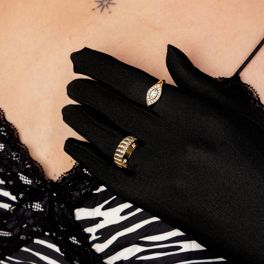 Esther Crystal Wave Ring