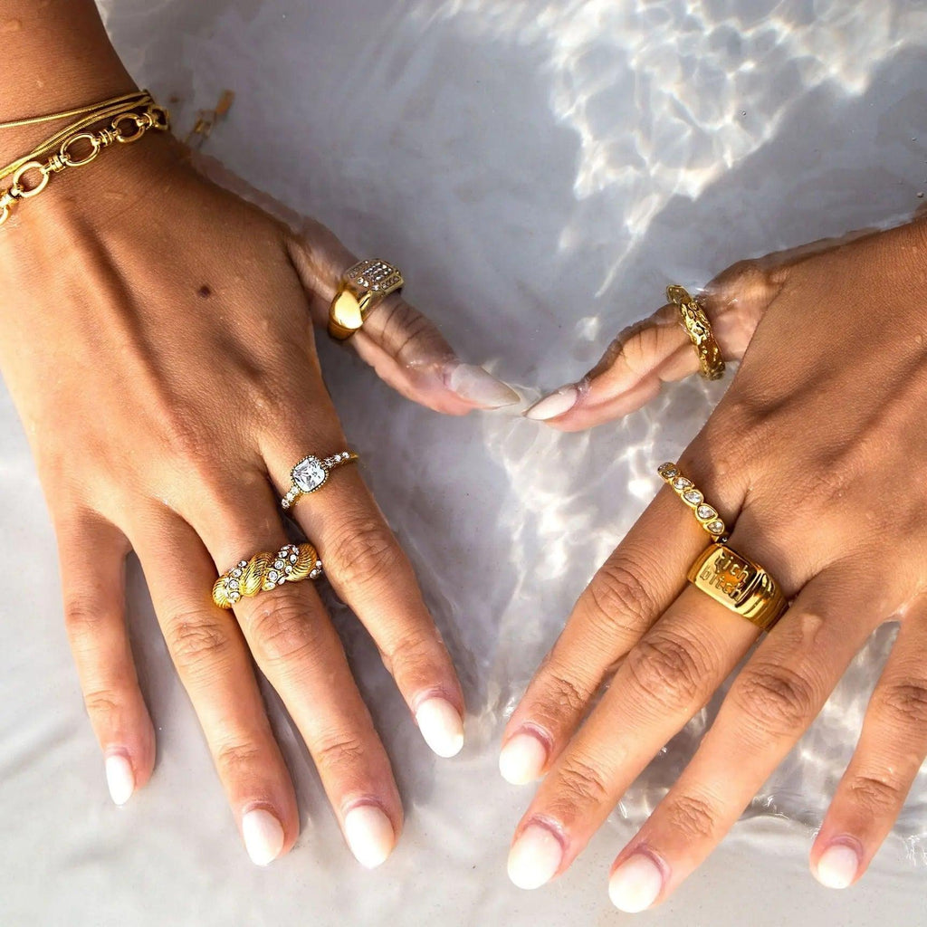 Geometric Stone Ring