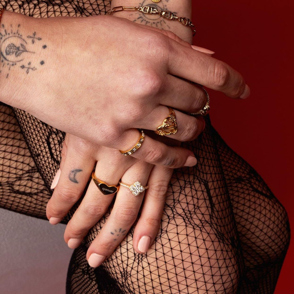 Meegan Crystal Band Ring