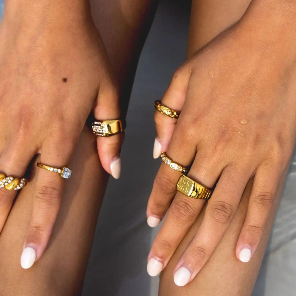 Textured Golden Ring
